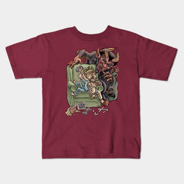 Krampus Kids T-Shirt by majanation